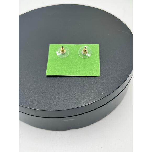 Lilly Pulitzer Gold Tone Metal Conch Sea Shell Shaped Stud Earrings New - Picture 5 of 6